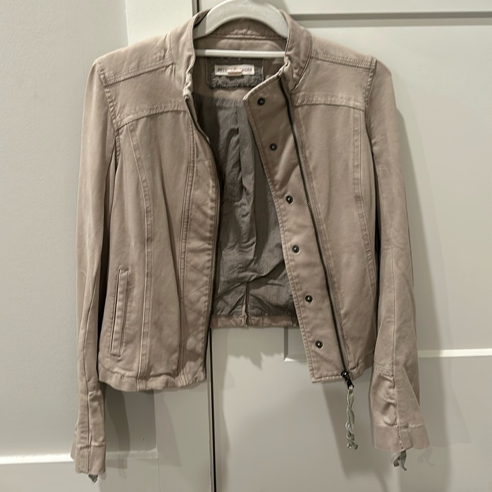 Evereve - tan Peyton Jensen moto jacket